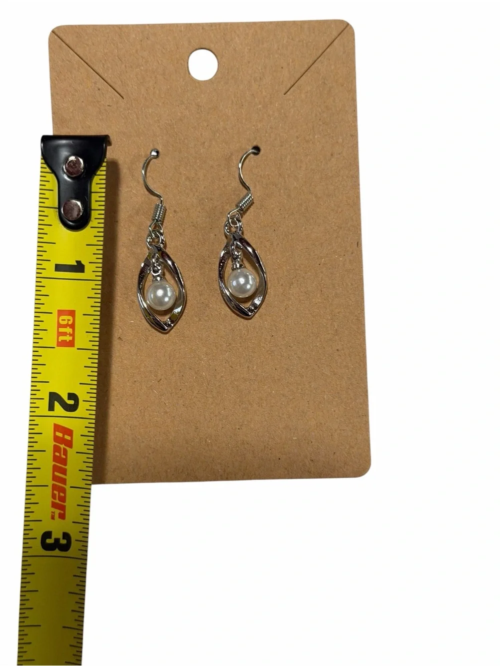 Silver Pearl Drop Earrings - Women Jewelry